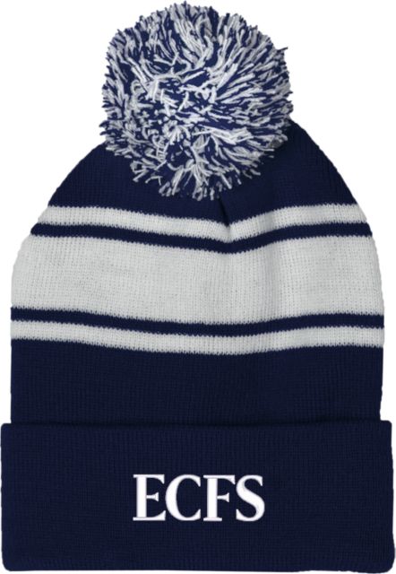Ethical Culture Two Tone Knit Pom Beanie w/Cuff ECFS - ONLINE ONLY