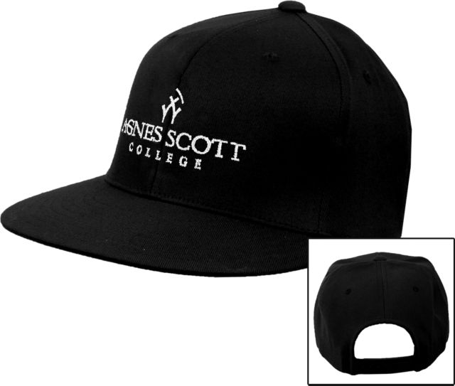 Agnes Scott Twill Flat Bill Snapback Hat Primary Mark - ONLINE ONLY