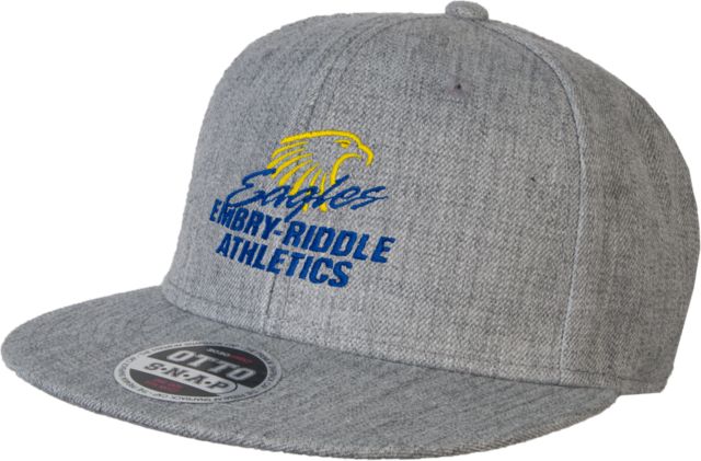 Embry Riddle Wool Blend Flat Bill Snapback Hat Embry Riddle Athletics - ONLINE ONLY