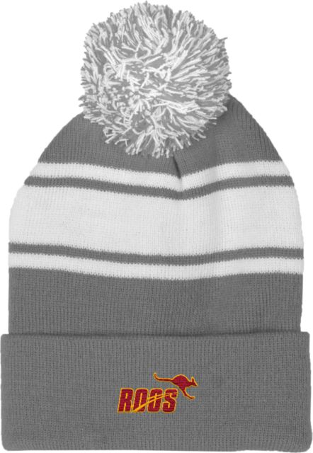 Austin College Two Tone Knit Pom Beanie w/Cuff Roos - ONLINE ONLY