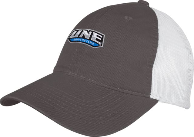New England Charcoal/White Mesh Back Unstructured Low Profile Hat UNE - ONLINE ONLY