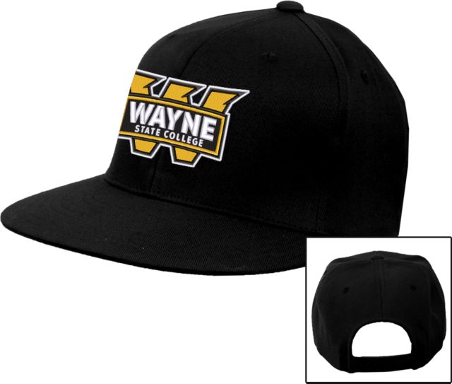 Wayne State Flat Bill Snapback Hat Primary Mark - ONLINE ONLY