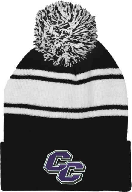 Curry College Two Tone Knit Pom Beanie w/Cuff Curry College Primary Athletic Mark - ONLINE ONLY