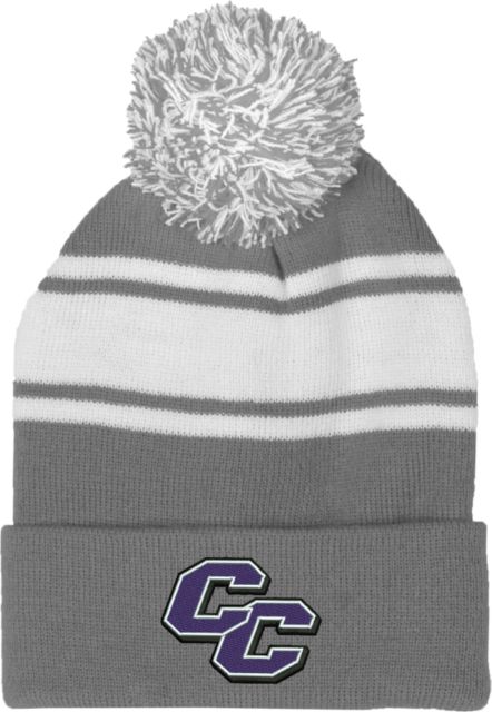 Curry College Two Tone Knit Pom Beanie w/Cuff Curry College Primary Athletic Mark - ONLINE ONLY