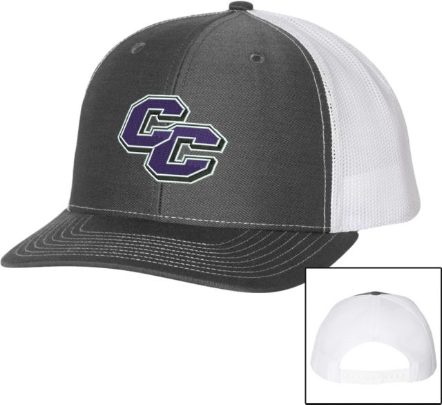 Curry College Richardson Charcoal/White Trucker Hat Curry College Primary Athletic Mark - ONLINE ONLY