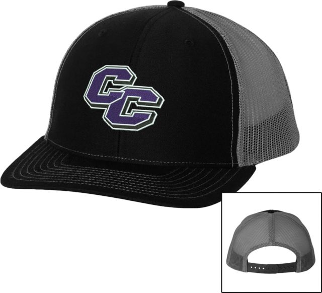 Curry College Richardson Black/Charcoal Trucker Hat Curry College Primary Athletic Mark - ONLINE ONLY