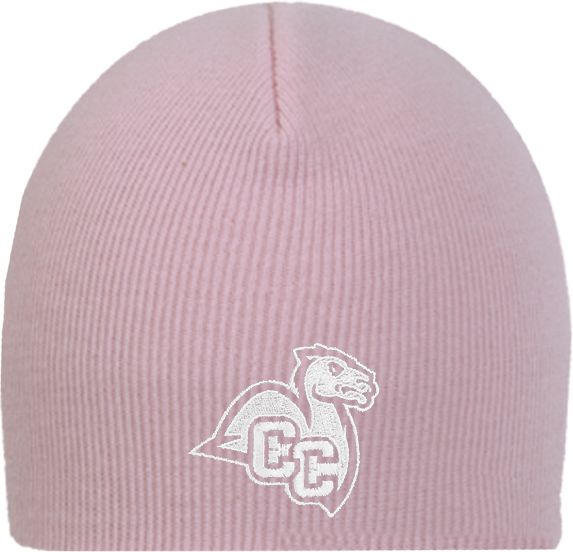 Connecticut College Knit Beanie Camel with CC - ONLINE ONLY