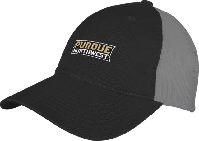 Purdue Northwest Mesh Back Unstructured Low Profile Hat Athletic Wordmark - ONLINE ONLY