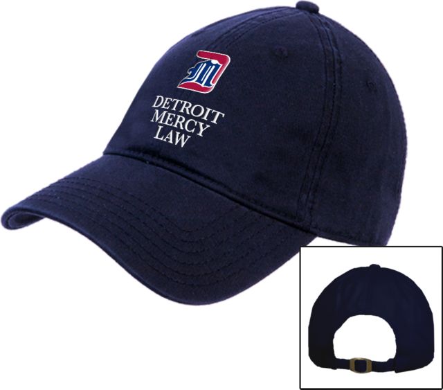 Detroit Mercy Unstructured Adjustable Low Profile Hat Detroit Mercy Law Vertical - ONLINE ONLY