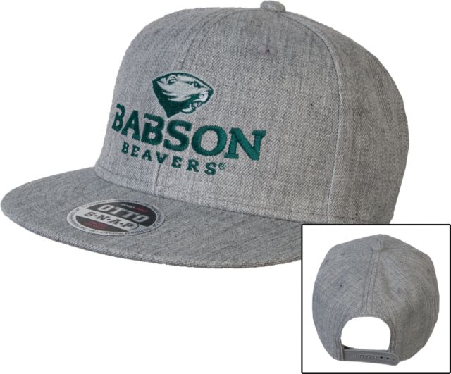 Babson Wool Blend Flat Bill Snapback Hat Primary Mark - ONLINE ONLY