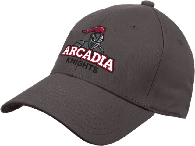 Arcadia Cardinal Structured Adjustable Pro Style Hat Arcadia Knights Stacked - ONLINE ONLY