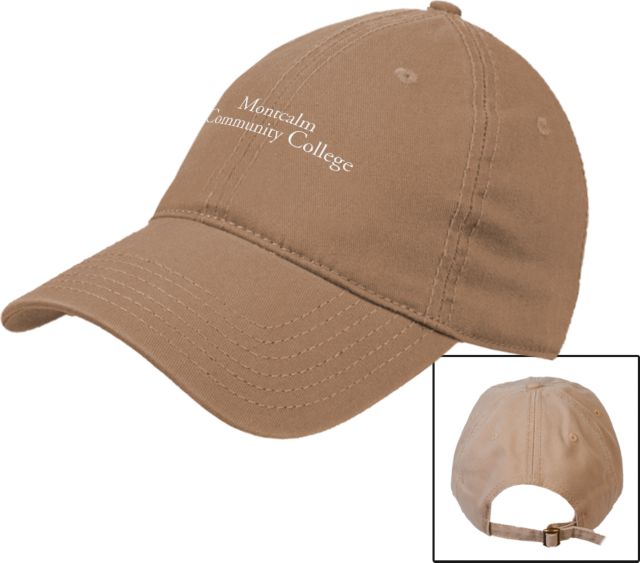 Montcalm Structured Adjustable Pro Style Hat Montcalm Community College Institutional Wordmark