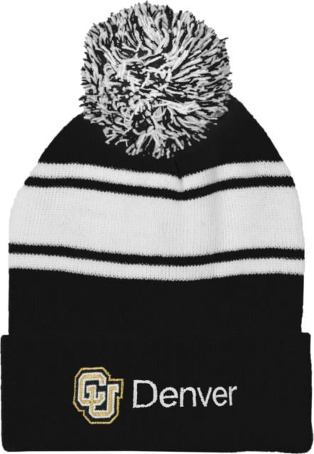 Colorado Denver Two Tone Knit Pom Beanie w/Cuff CU Denver