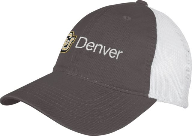 Colorado Denver Charcoal/White Mesh Back Unstructured Low Profile Hat CU Denver
