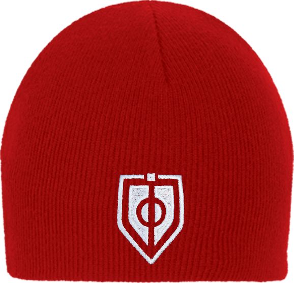 Capitol Technology Red Knit Beanie Shield - ONLINE ONLY