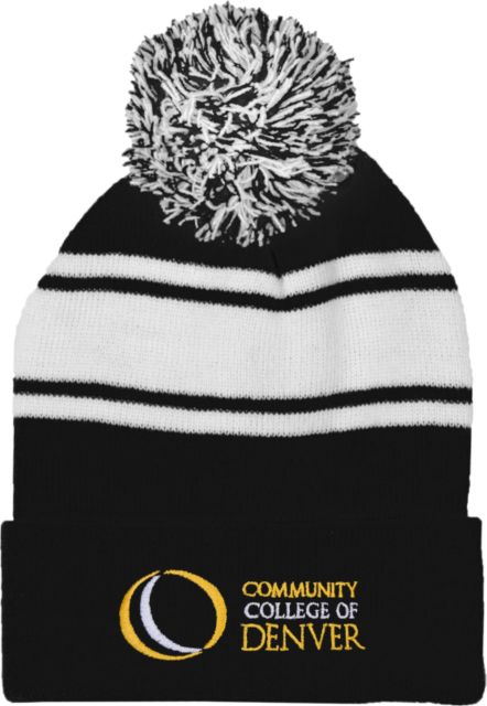 CC Denver Two Tone Knit Pom Beanie w/Cuff Primary Mark