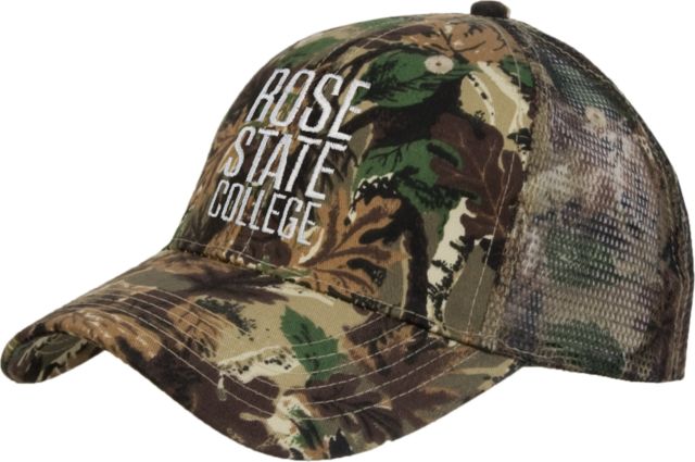 Rose State Camo Pro Style Mesh Back Structured Hat Primary Mark - ONLINE ONLY