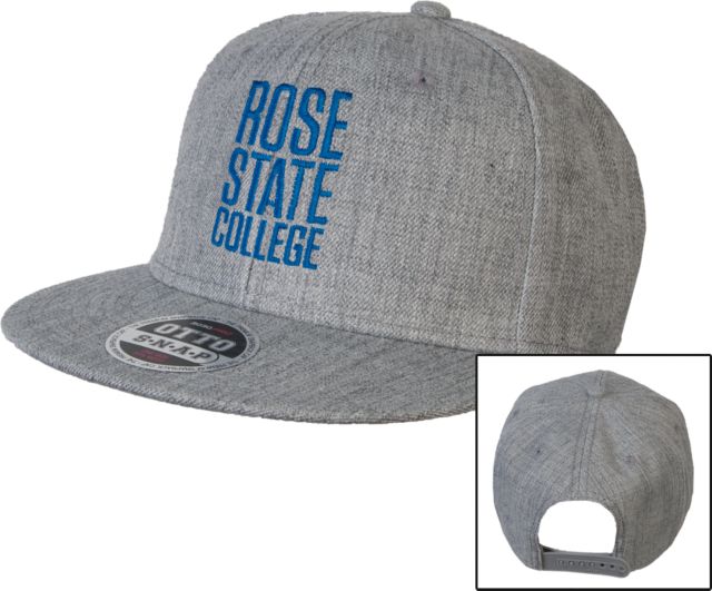 Rose State Wool Blend Flat Bill Snapback Hat Primary Mark - ONLINE ONLY
