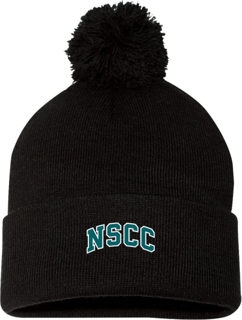 Nashville State Sportsman Pom Pom Cuffed Beanie Nashville State CC NSCC Arch - ONLINE ONLY