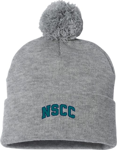Nashville State Sportsman Pom Pom Cuffed Beanie Nashville State CC NSCC Arch - ONLINE ONLY