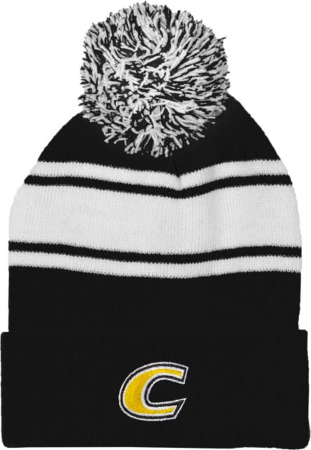 Centre Two Tone Knit Pom Beanie w/Cuff C Primary Mark - ONLINE ONLY