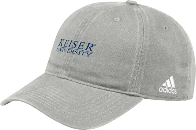 Keiser Adidas Ice Adjustable Washed Slouch Hat Keiser University Stacked - ONLINE ONLY