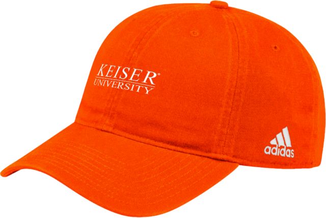 Keiser Adidas Orange Adjustable Washed Slouch Keiser University Stacked - ONLINE ONLY