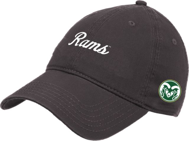Colorado State Unstructured Adjustable Low Profile Hat Rams Script - Puff