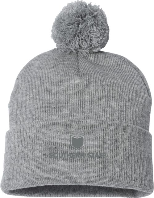Southern State Sportsman Pom Pom Cuffed Beanie Sothern State Community College Primary Mark Stacked - ONLINE ONLY