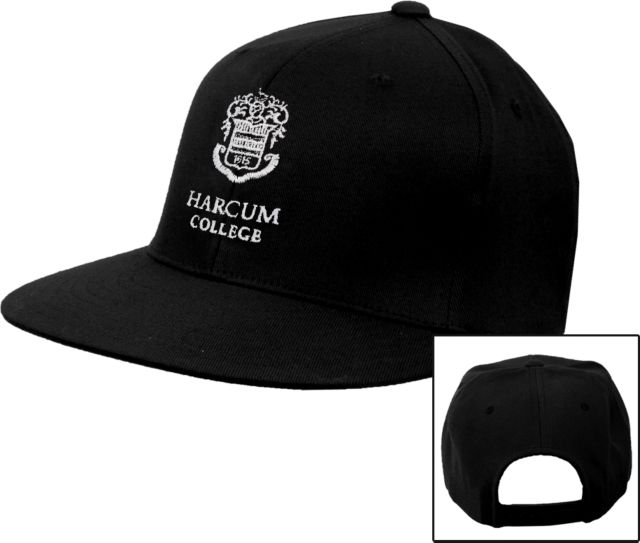 Harcum Flat Bill Snapback Hat Primary Mark - ONLINE ONLY