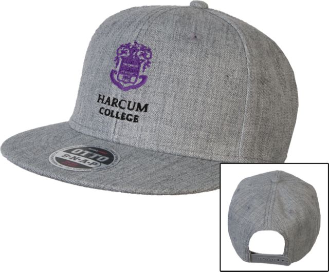 Harcum Wool Blend Flat Bill Snapback Hat Primary Mark - ONLINE ONLY