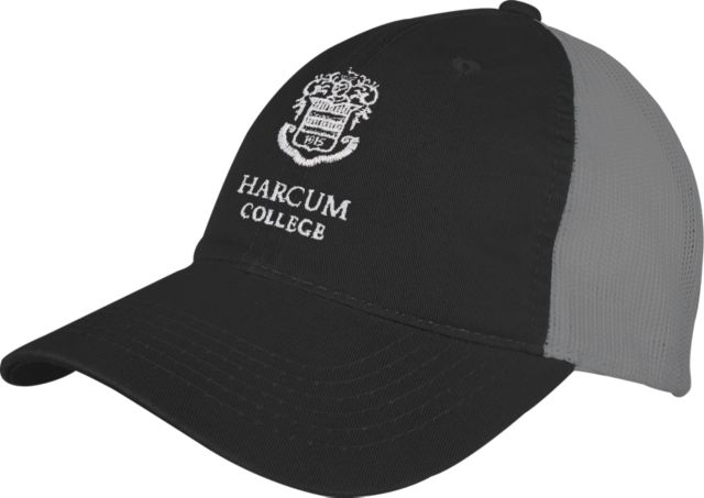 Harcum Mesh Back Unstructured Low Profile Hat Primary Mark - ONLINE ONLY