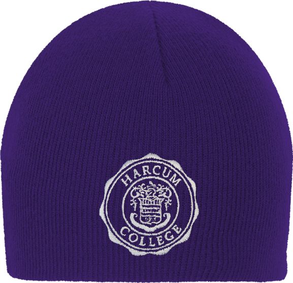 Harcum Knit Beanie College Seal - ONLINE ONLY