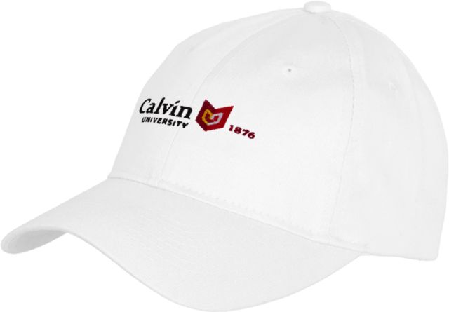 Calvin Univ Youth Pro Style Hat University Logo 1876 Horizontal - ONLINE ONLY
