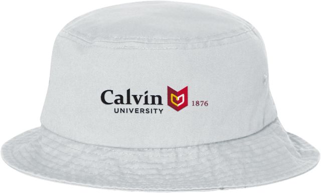 Calvin Univ Sportsman Bucket Hat University Logo 1876 Horizontal - ONLINE ONLY