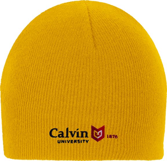 Calvin Univ Knit Beanie University Logo 1876 Horizontal - ONLINE ONLY