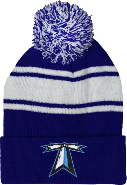 UMass Boston Two Tone Knit Pom Beanie w/Cuff Lighthouse - ONLINE ONLY