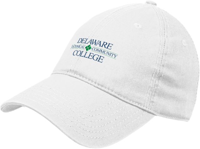 Delaware Tech CC Unstructured Adjustable Low Profile Hat Delaware Tech Flat Wordmark EMB - ONLINE ONLY