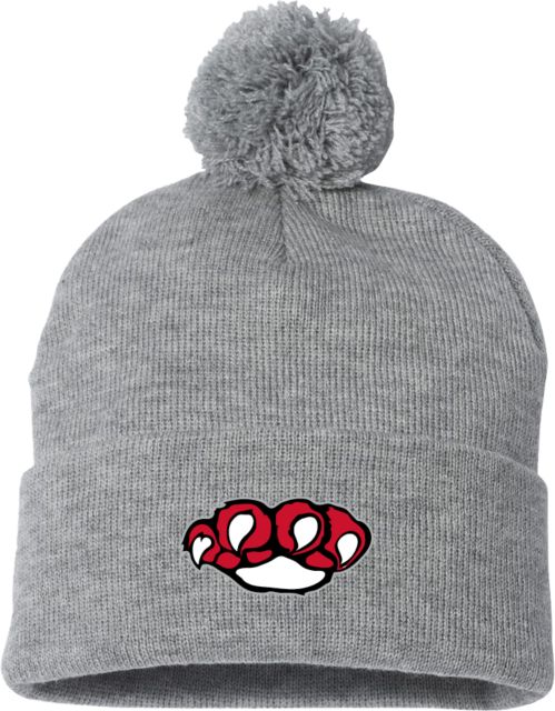 Erie CC Sportsman Pom Pom Cuffed Beanie SUNY Erie Mascot Paw - ONLINE ONLY