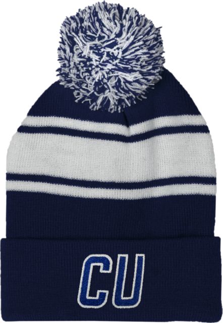 Chowan Two Tone Knit Pom Beanie w/Cuff CU Mark - ONLINE ONLY