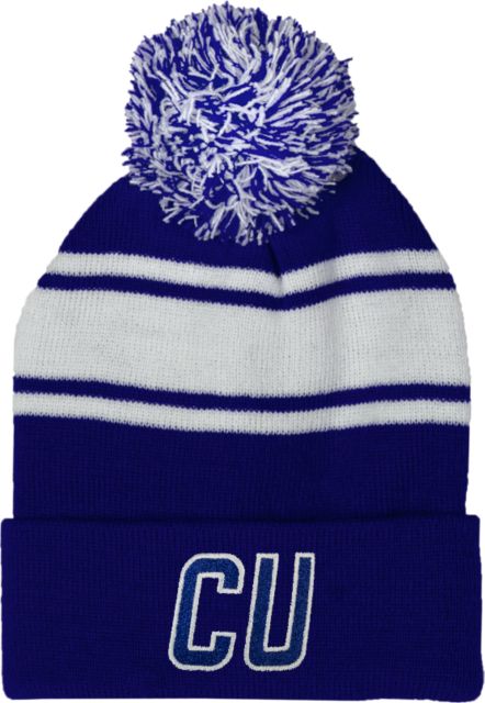 Chowan Two Tone Knit Pom Beanie w/Cuff CU Mark - ONLINE ONLY