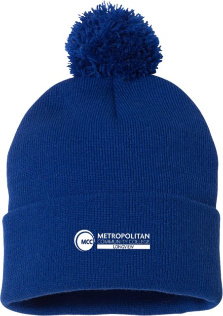 Metropolitan Longview Sportsman Pom Pom Cuffed Beanie Metropolitan Community College Longview - ONLINE ONLY