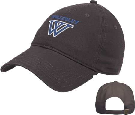 Wellesley Unstructured Adjustable Low Profile Hat Wellesley Primary Athletic Mark - ONLINE ONLY