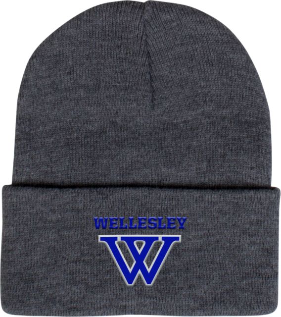 Wellesley Knit Beanie w/Cuff Wellesley Primary Athletic Mark - ONLINE ONLY