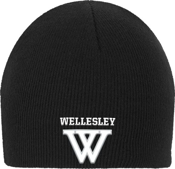 Wellesley Knit Beanie Wellesley Primary Athletic Mark - ONLINE ONLY