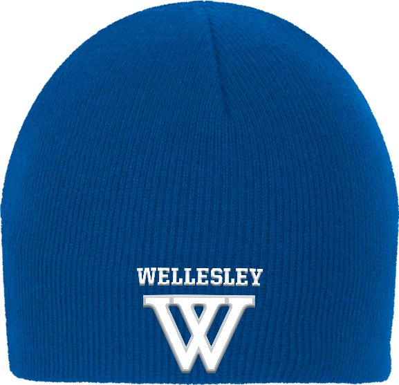 Wellesley Knit Beanie Wellesley Primary Athletic Mark - ONLINE ONLY