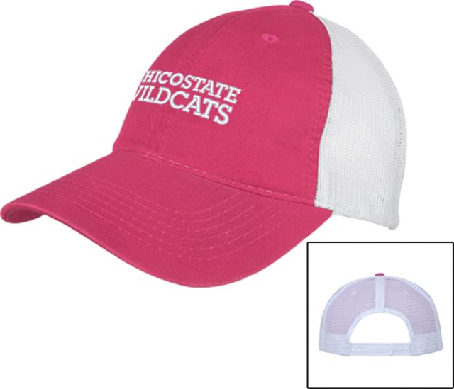 Chico State Mesh Back Unstructured Low Profile Hat Chico State Wordmark EMB - ONLINE ONLY