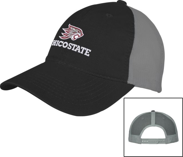 Chico State Mesh Back Unstructured Low Profile Hat Chico State Primary Mark EMB - ONLINE ONLY