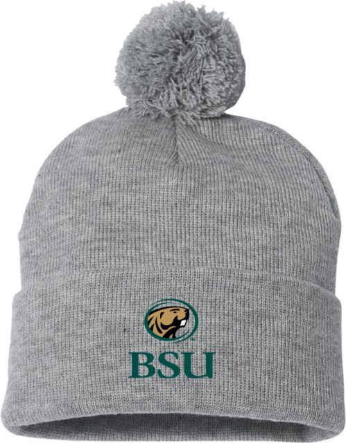 Bemidji State Sportsman Pom Pom Cuffed Beanie BSU Beaver - ONLINE ONLY