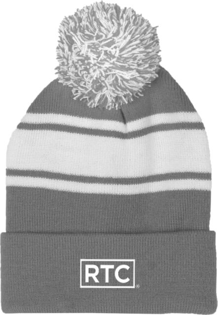 Renton Two Tone Knit Pom Beanie w/Cuff RTC - ONLINE ONLY
